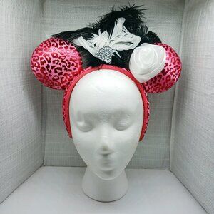 Disney Parks Pink Cheetah Print Minnie Mouse Ears